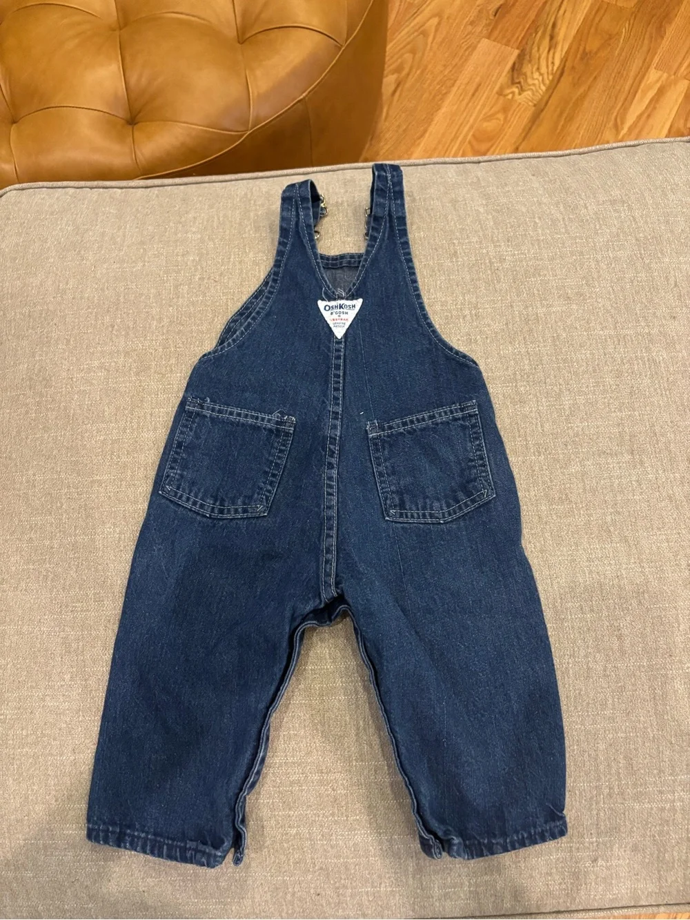 OshKosh B'gosh Dark Blue Denim Kids Overalls size 12 months